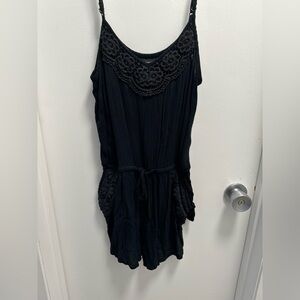 Black knitted romper